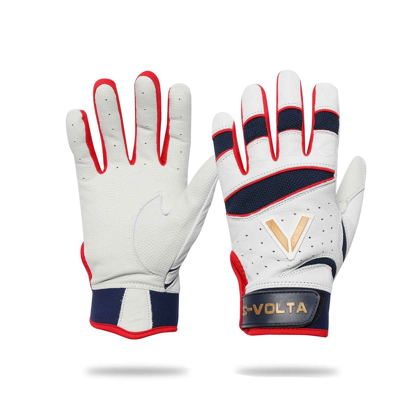 ハイクオリティーモデル バッティンググローブ 【WHITE × NAVY × RED】