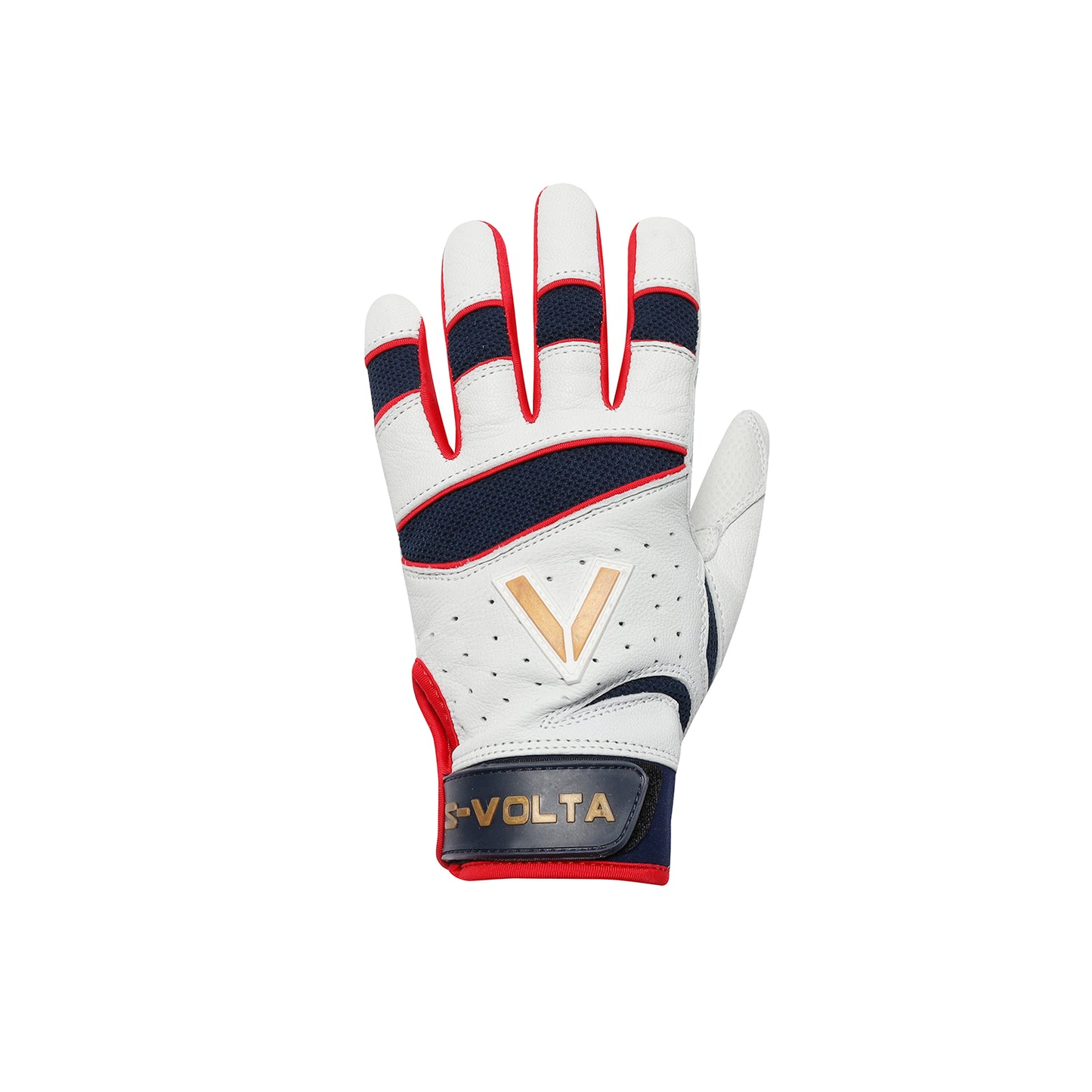 ハイクオリティーモデル バッティンググローブ 【WHITE × NAVY × RED】