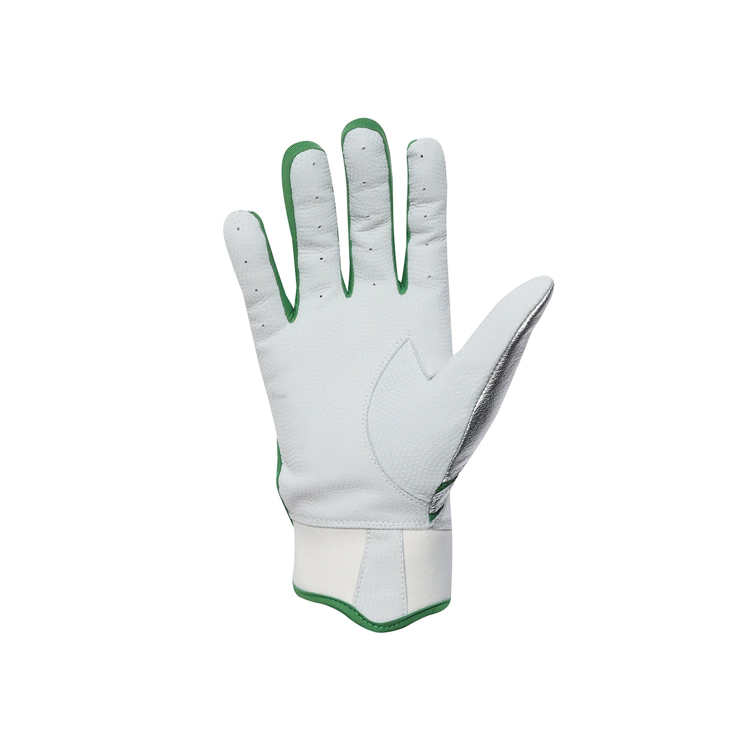 ハイクオリティーモデル バッティンググローブ 【SILVER × WHITE × GREEN】