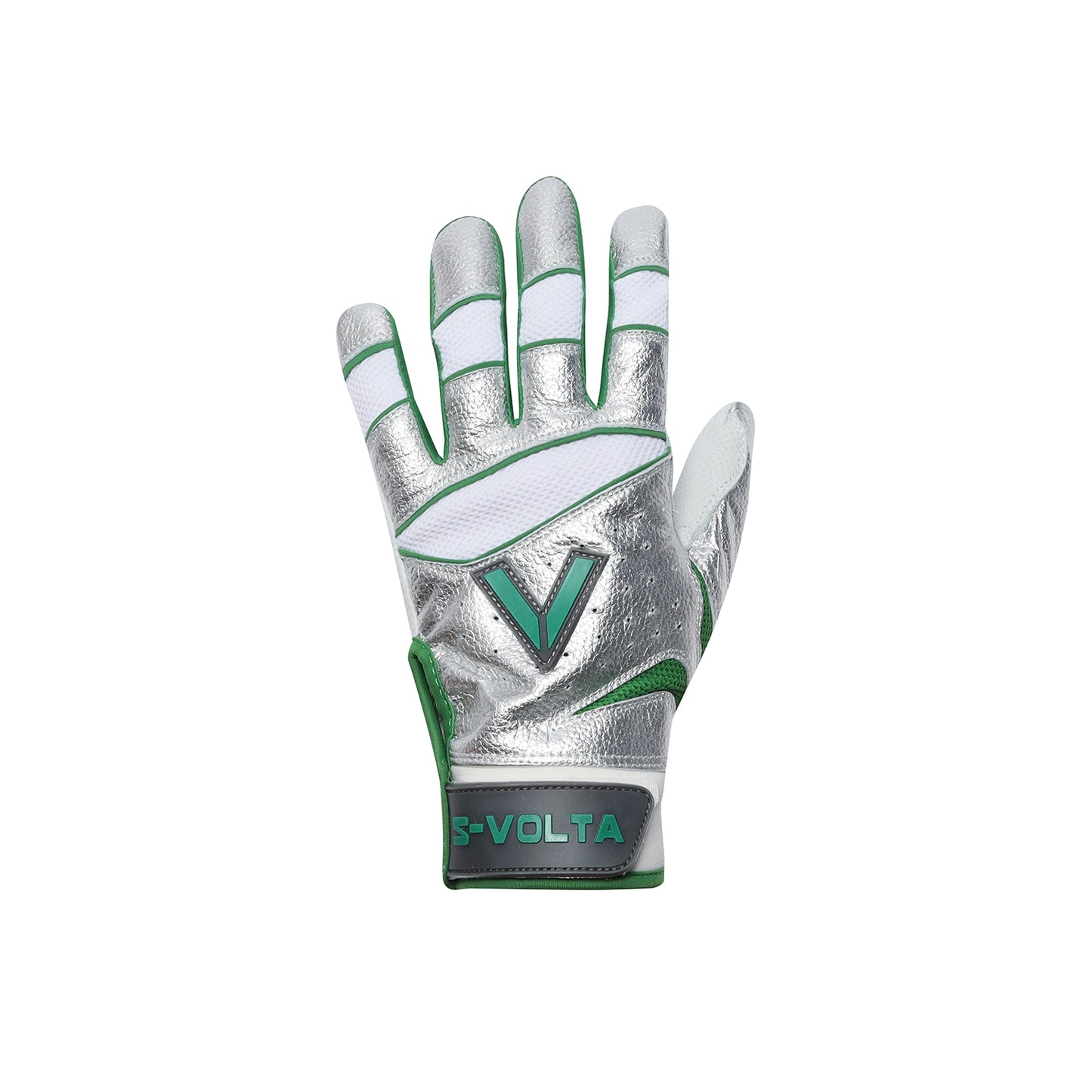 ハイクオリティーモデル バッティンググローブ 【SILVER × WHITE × GREEN】