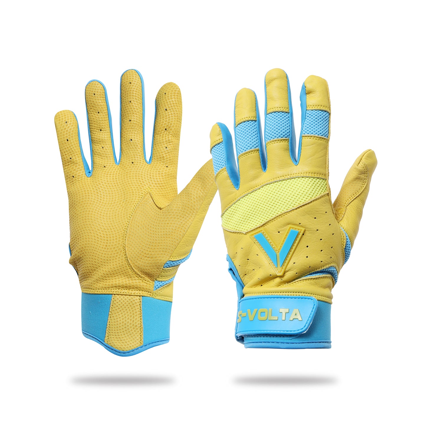 ハイクオリティーモデル バッティンググローブ 【YELLOW × SKY BLUE】