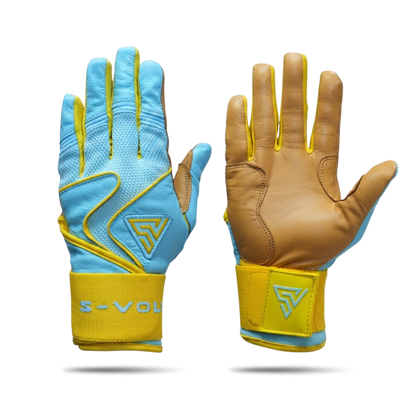 プレミアムモデル Wrist Lock バッティンググローブ【SKY BLUE × YELLOW】