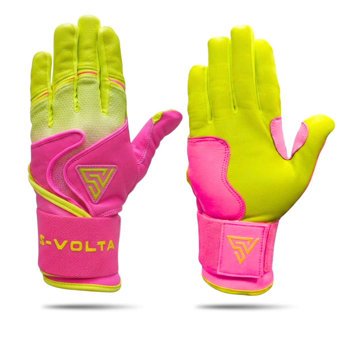 プレミアムモデル Wrist Lock バッティンググローブ【GRADATION / PINK × NEON YELLOW】