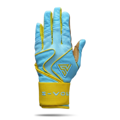 プレミアムモデル Wrist Lock バッティンググローブ【SKY BLUE × YELLOW】