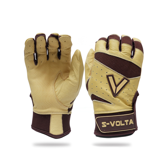 ハイクオリティーモデル バッティンググローブ 【CREAM × BROWN】