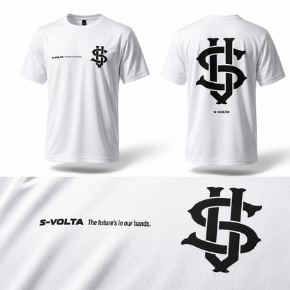 S-VOLTA ドライTシャツ　WHITE × BLACK
