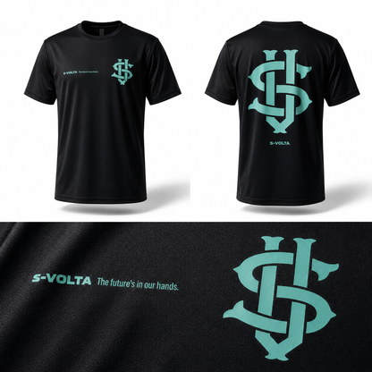 S-VOLTA ドライTシャツ　BLACK×MINT