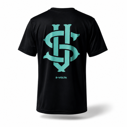 S-VOLTA ドライTシャツ　BLACK×MINT