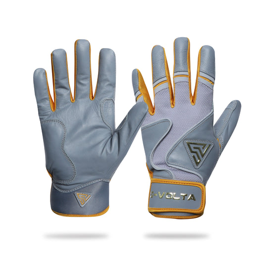 プレミアムモデル バッティンググローブ【LIGHT GRAY × GOLD】
