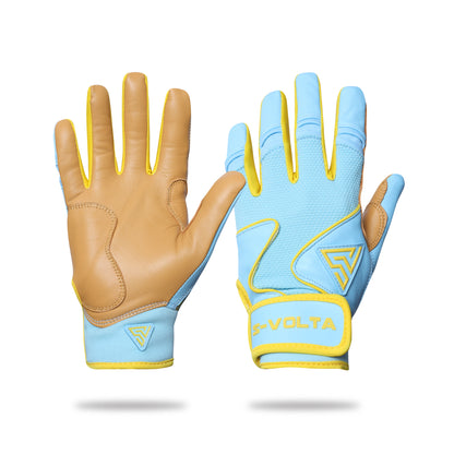 プレミアムモデル バッティンググローブ【SKY BLUE × YELLOW】