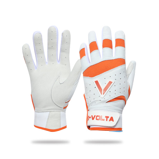 ハイクオリティーモデル バッティンググローブ【WHITE x ORANGE】